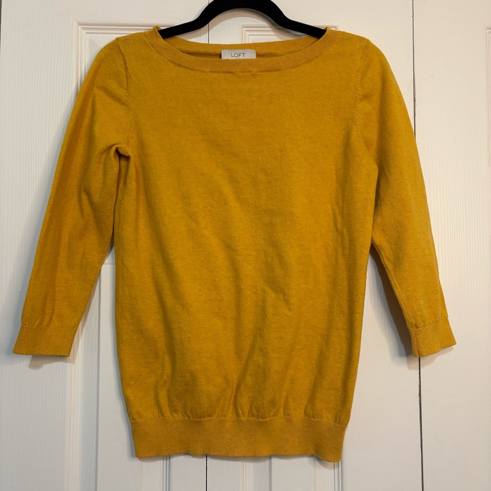 LOFT Mustard Yellow Sweater